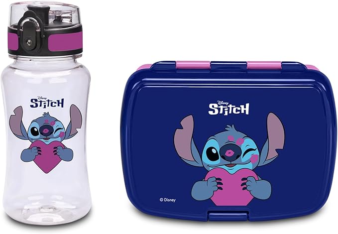Set Portamerenda e Borraccia Disney Stitch – Lunch Box 800 ml + Borraccia Tritan 400 ml