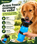 Borraccia Portatile per Cani con Ciotola Integrata 530 ml – Aqua Dog