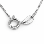 Collana veneziana argento 925 rodiata con cuore in corallo mediterraneo
