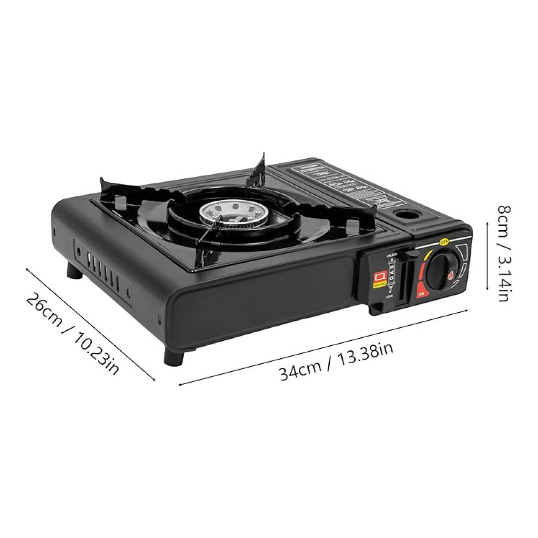 Fornello a Gas Portatile da Campeggio con Valigetta – Uso Outdoor e Cucina da Tavolo