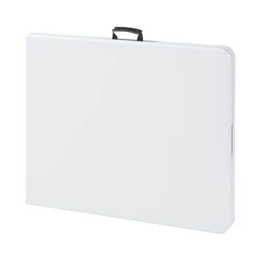 Tavolo Pieghevole 180x70x74 cm in Plastica Bianca – Richiudibile con Maniglia