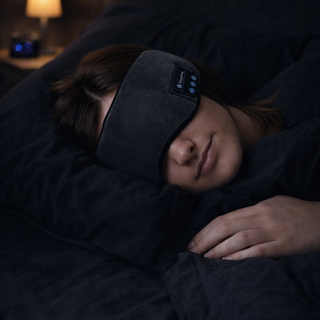 Maschera per dormire Bluetooth con cuffie integrate e microfono