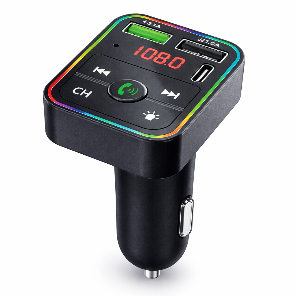 Trasmettitore FM Bluetooth per Auto con USB e Vivavoce