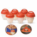 Cuocitore per Uova in Silicone – Set da 6 Stampi per Uova Sode e Omelette
