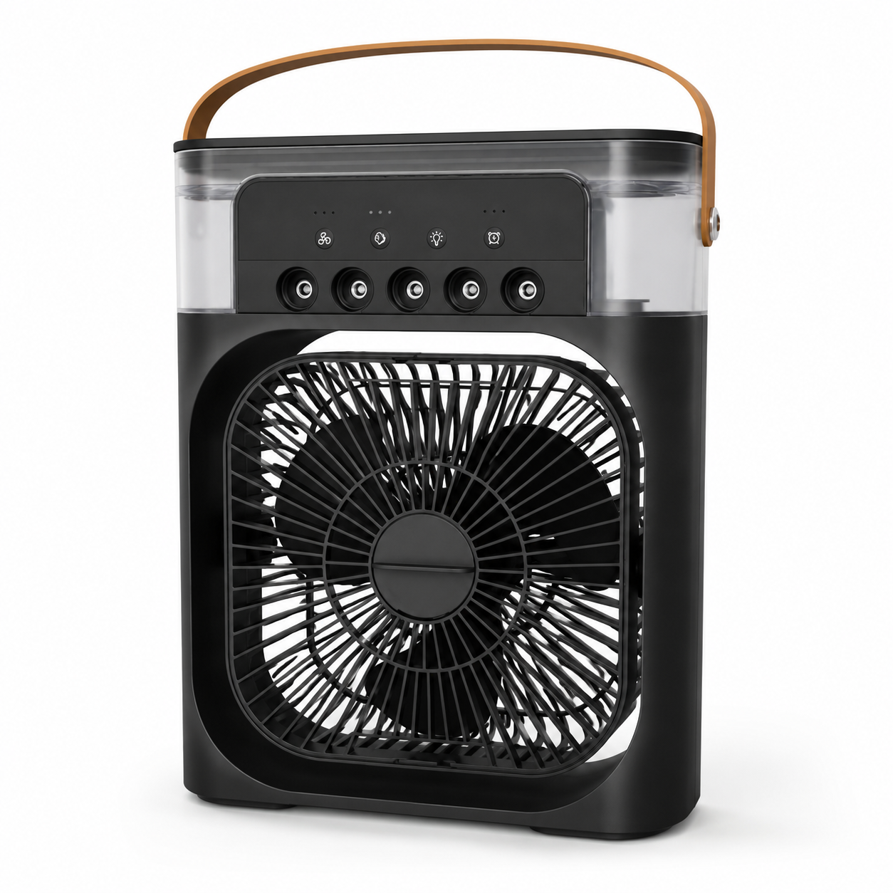 Mini Ventilatore USB con Spray Nebulizzatore, Luce e 3 Velocità