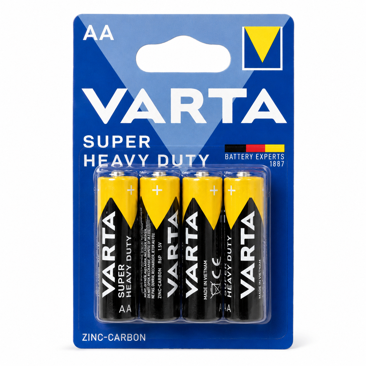 12 x Blister Batterie Varta AA R6P 1.5V Super Heavy Duty
