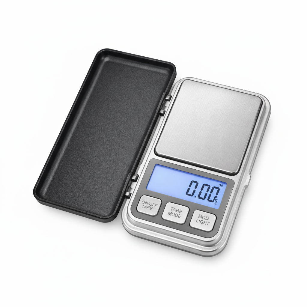 Bilancia Digitale di Precisione Portatile 200g – Sensibilità 0,01g con Tara e Auto Calibrazione