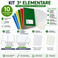 Kit Scuola 3ª Elementare – 10 Maxiquaderni A4 100g + Copertine + Etichette