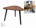 Tavolino Arredo in Legno Marrone Triangolare 44x38x39 cm