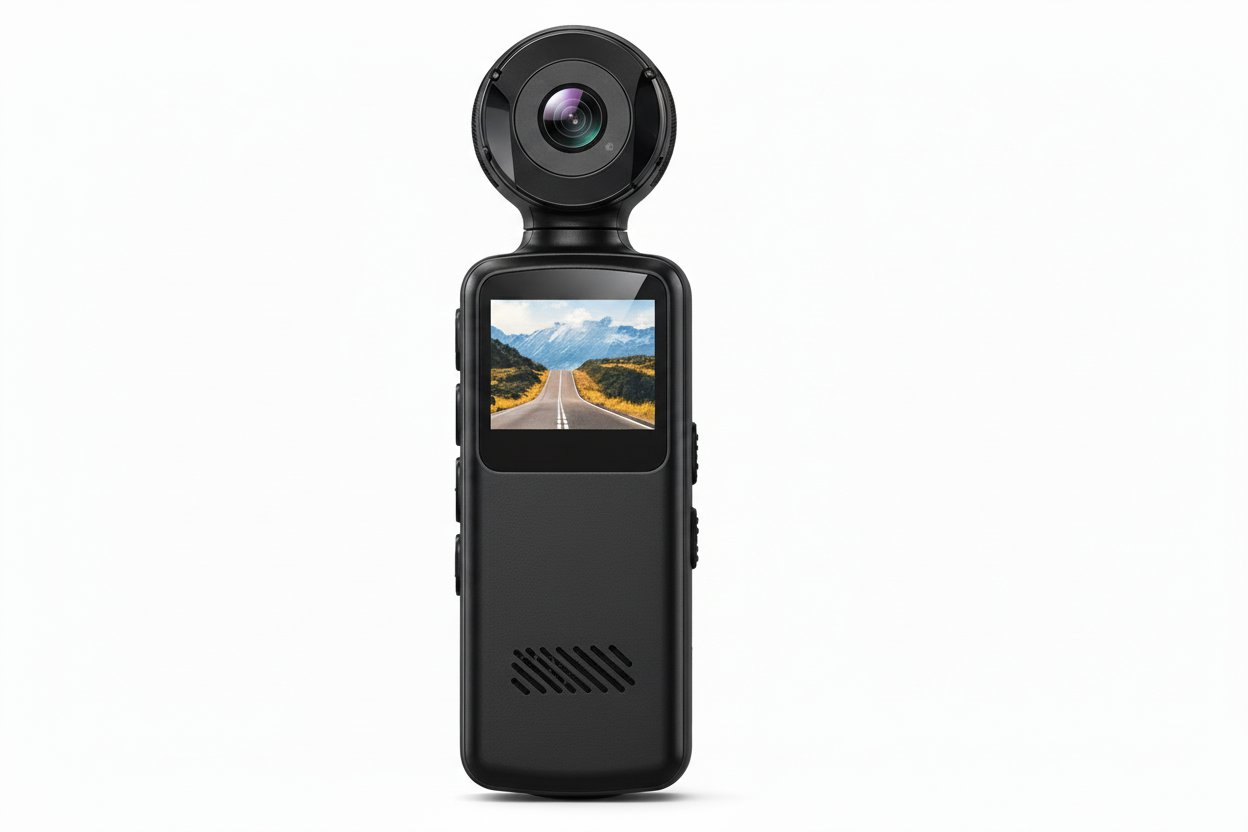 Videocamera Portatile WiFi 4K con Schermo Integrato e Obiettivo Grandangolare