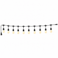 Catena Luminosa da Esterno 11,5 m con 10 Lampadine LED E27 Luce Calda