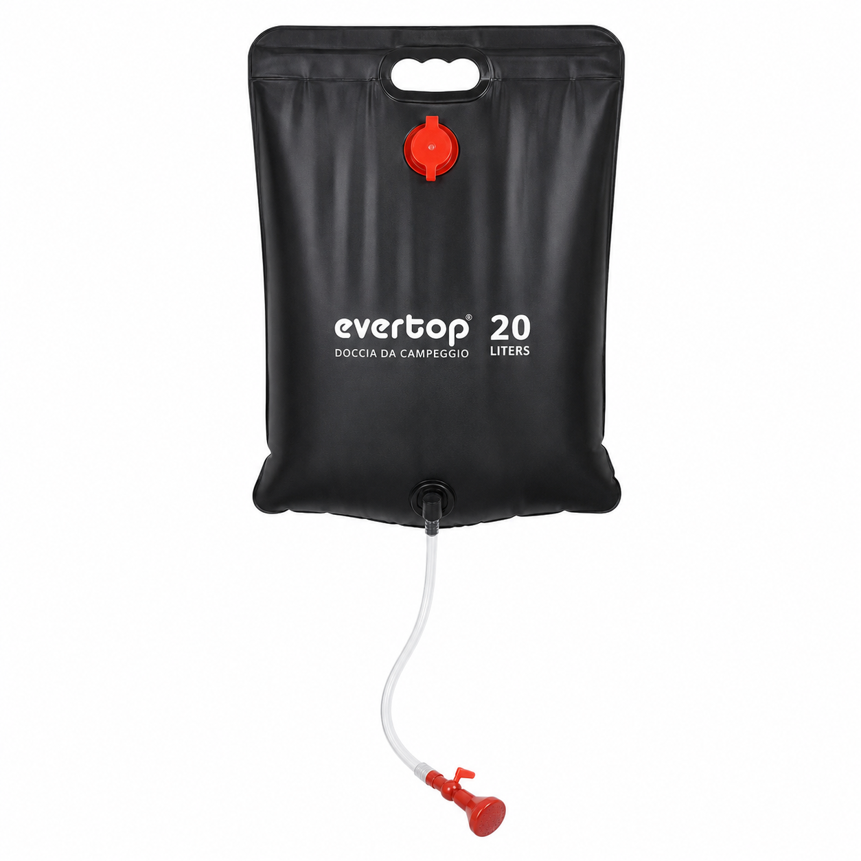 Doccia Solare da Campeggio Evertop 20 Litri con Tubo e Valvola di Chiusura