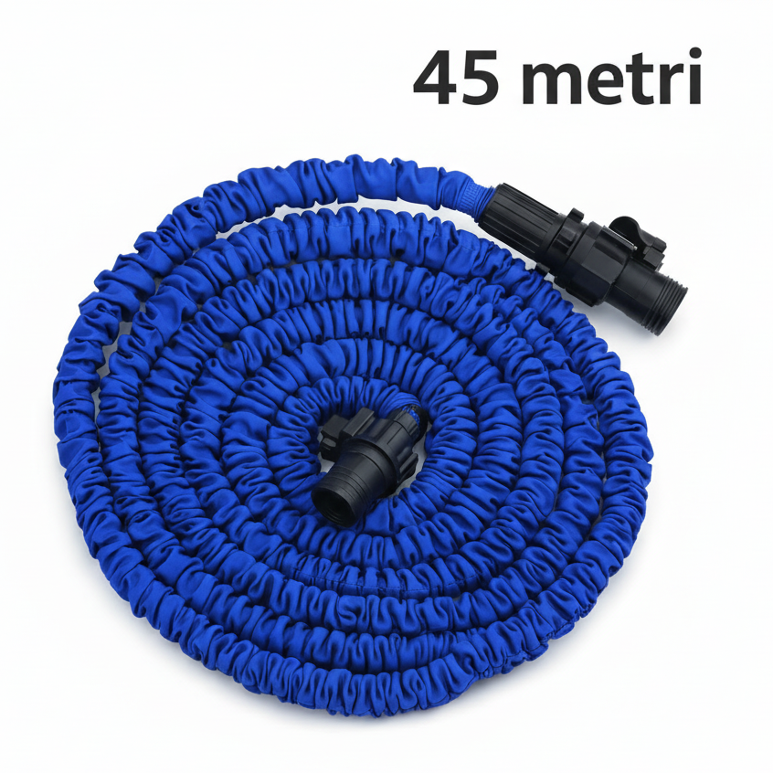 Tubo da Giardino Estensibile 45 Metri con Sistema Auto-Espandente