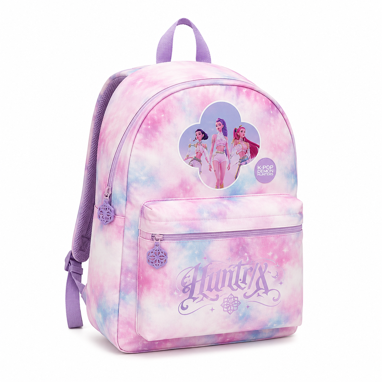 Zaino Americano K-Pop Demon Hunters  Rosa con Tasca Frontale