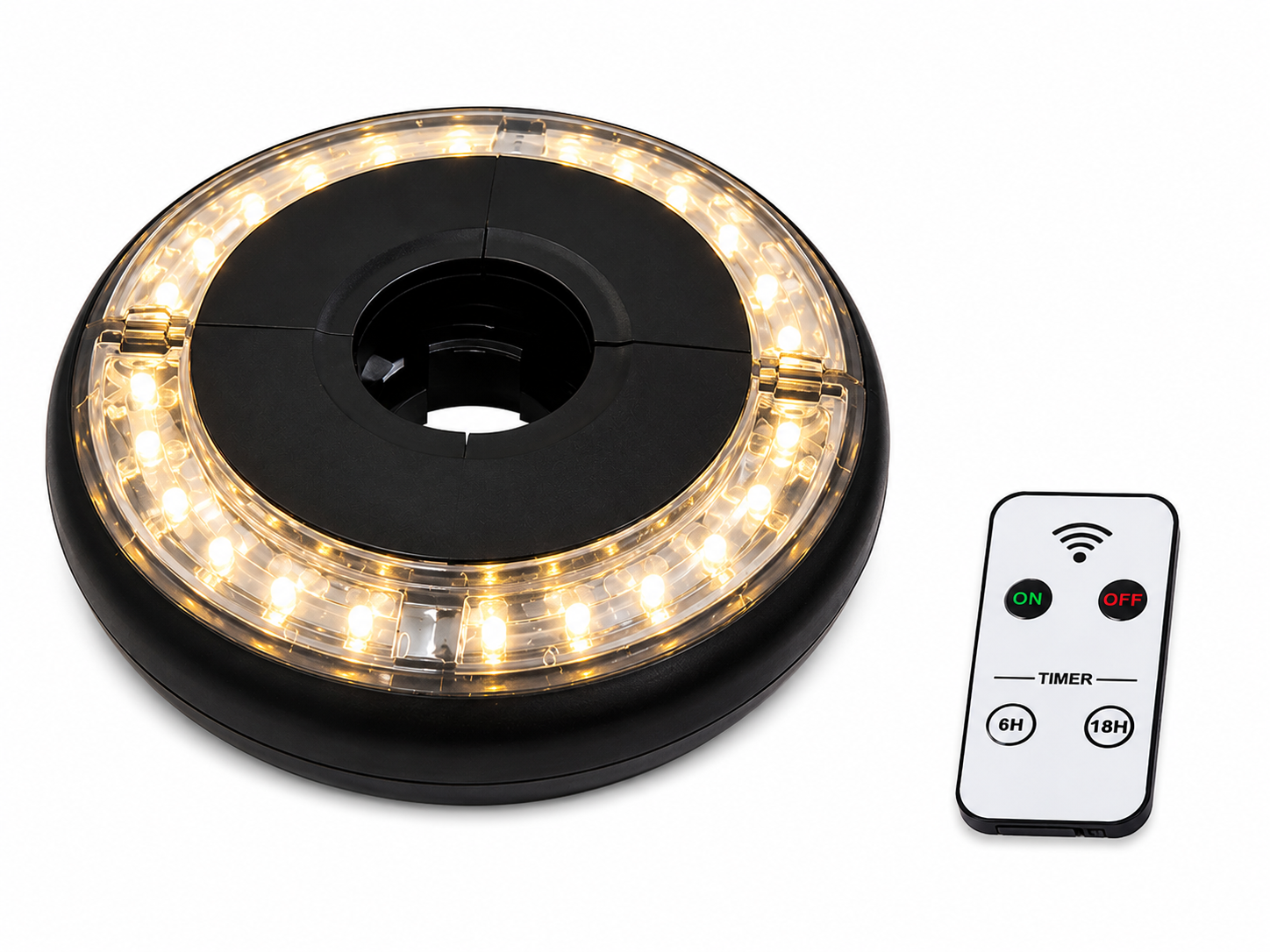 Lampada per Ombrellone 24 LED Luce Calda con Telecomando e Timer