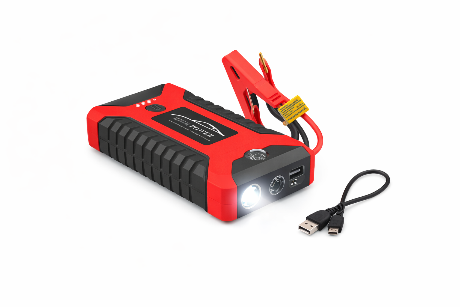 Avviatore Emergenza Auto 12V Portatile - Power Bank e Torcia LED