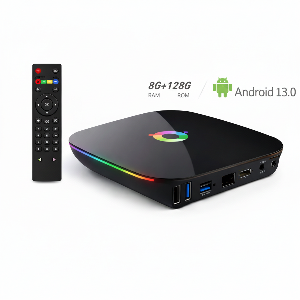 TV Box Android 13 8GB RAM 128GB - Streaming 4K 8K Wi-Fi Dual Band