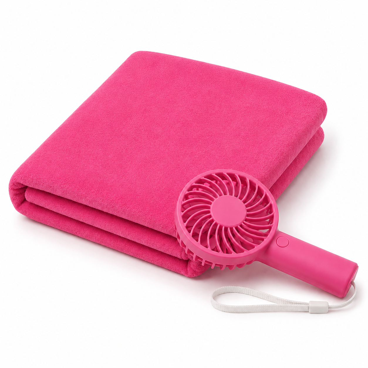 Bora Bora Summer Kit Telo Mare 90x170 cm + Mini Ventilatore Portatile – Vari Colori