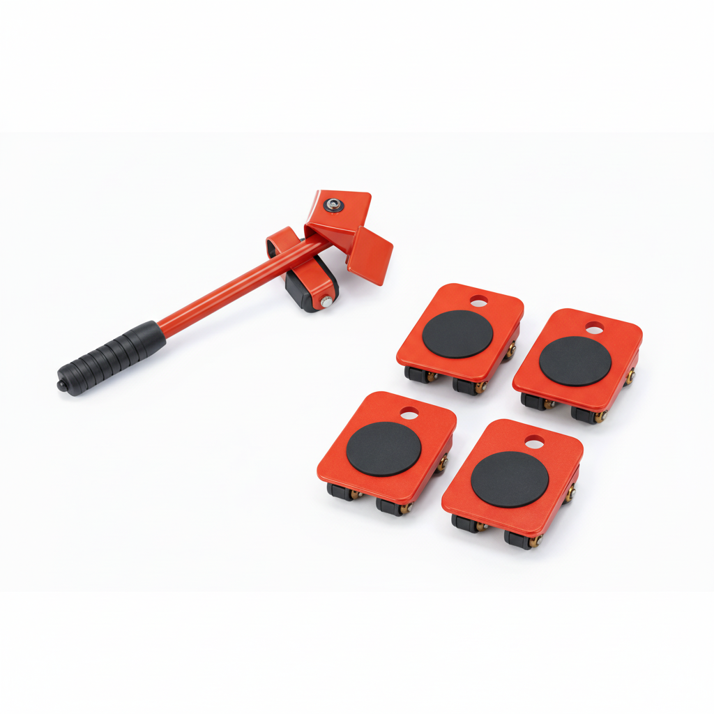 Kit Sollevatore Mobili con Ruote - Portata 150 kg Sposta Mobili