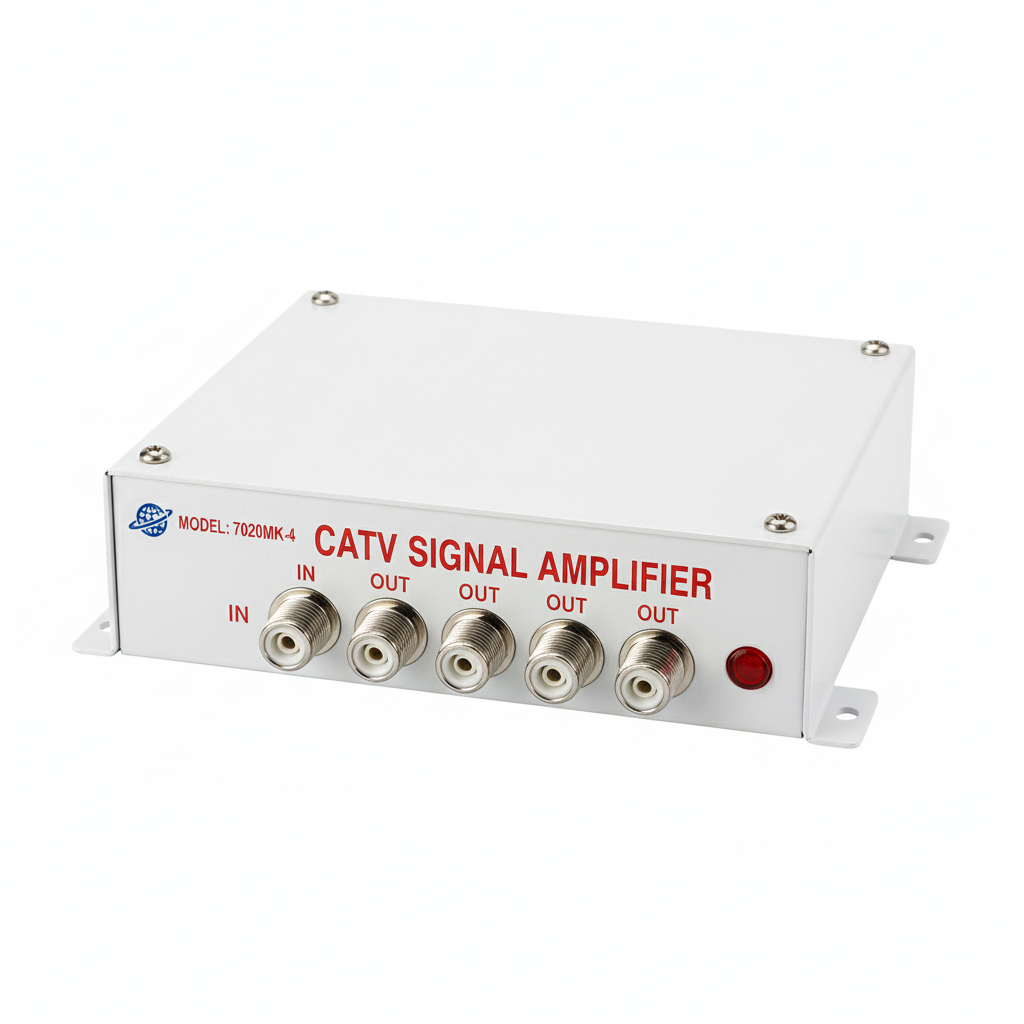 Amplificatore Segnale TV Digitale 4 Uscite CATV per Antenna