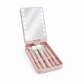 Specchio Trucco LED Portatile con Pennelli Integrati e Luce Touch Regolabile