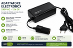 Adattatore Electrobox Gio’Style 230V AC / 12V DC per Frigo Auto e Accessori 12V