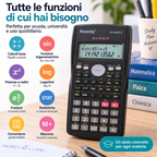Calcolatrice Scientifica 240 Funzioni con Display a 2 Righe – 10+2 Cifre