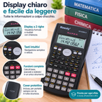 Calcolatrice Scientifica 240 Funzioni con Display a 2 Righe – 10+2 Cifre