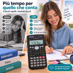 Calcolatrice Scientifica 240 Funzioni con Display a 2 Righe – 10+2 Cifre