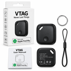 Localizzatore Bluetooth per Oggetti Compatibile con Apple Find My – Tracker VTag per Chiavi, Zaino e Bagagli