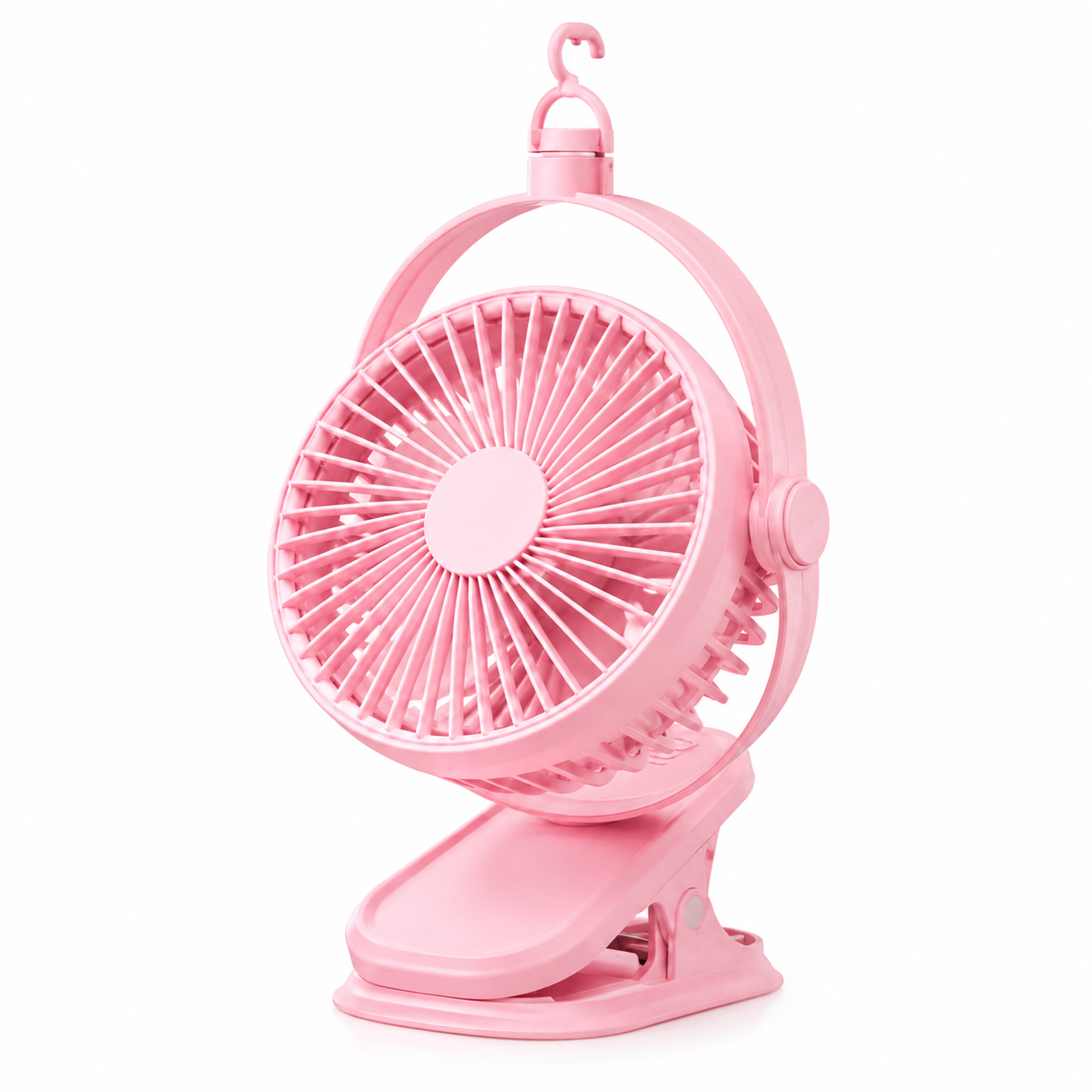 Ventilatore Portatile Multifunzionale con Luce LED e Clip – 5 Velocità