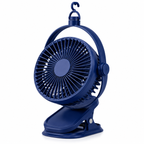 Ventilatore Portatile Multifunzionale con Luce LED e Clip – 5 Velocità