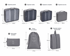 Set Organizer Valigia 7 Pezzi Pieghevoli e Multiuso – Grigio
