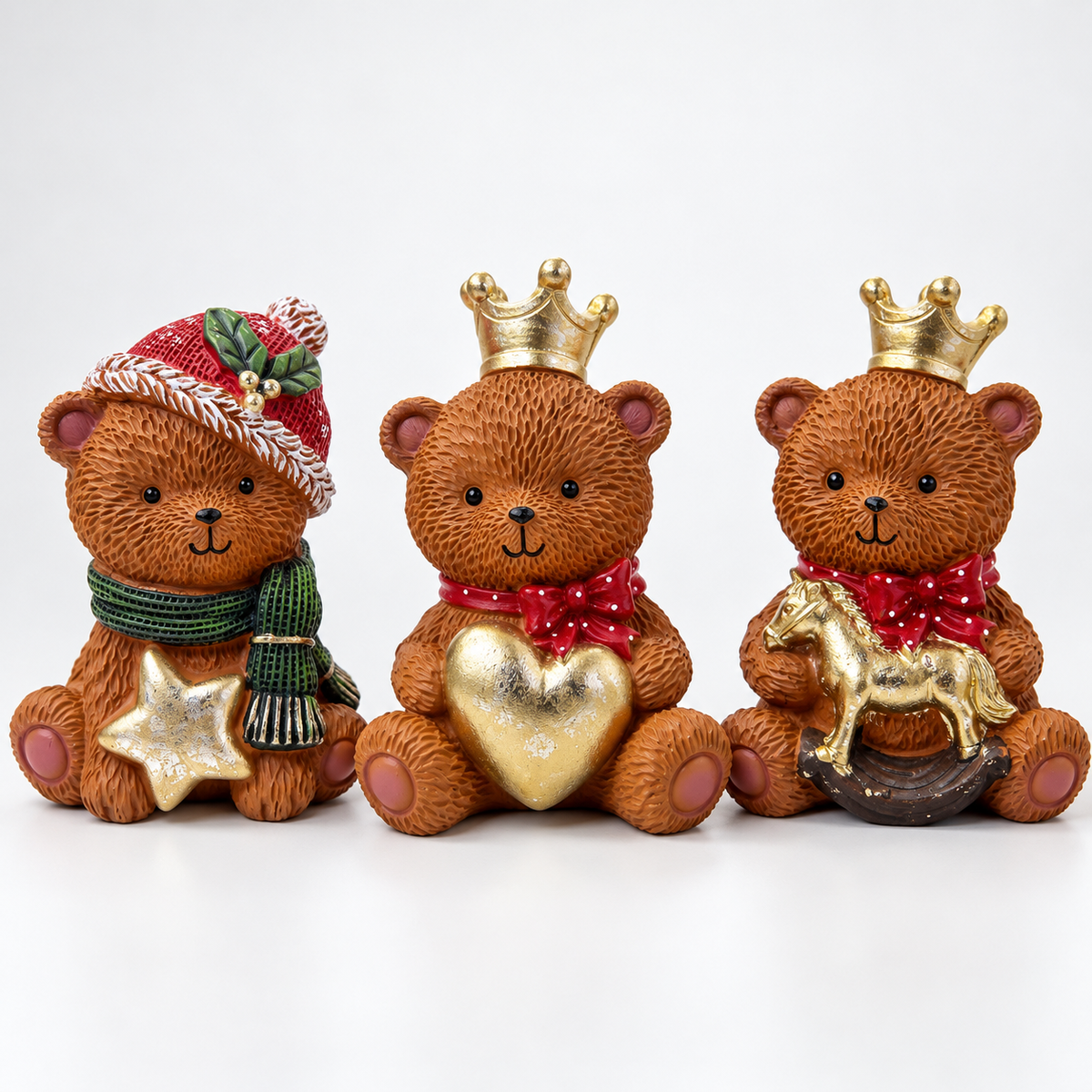 Orsetti natalizi piccoli e medi – Statuine decorative e addobbi di Natale per casa, diversi modelli