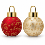 Sfera natalizia luminosa con movimento 30 cm – Decorazione e addobbo di Natale rosso o oro