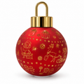 Sfera natalizia luminosa con movimento 30 cm – Decorazione e addobbo di Natale rosso o oro