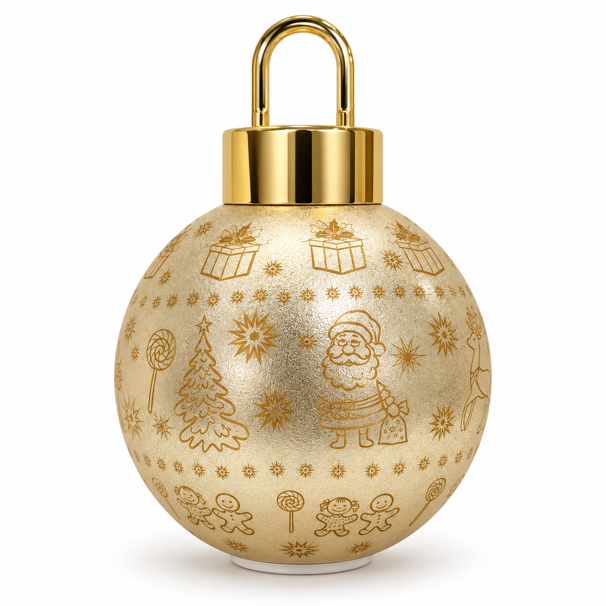 Sfera natalizia luminosa con movimento 30 cm – Decorazione e addobbo di Natale rosso o oro