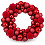 Ghirlanda natalizia da appendere – Modello con fiocchi in velluto o palline decorative