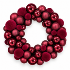 Ghirlanda natalizia da appendere – Modello con fiocchi in velluto o palline decorative
