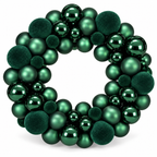 Ghirlanda natalizia da appendere – Modello con fiocchi in velluto o palline decorative