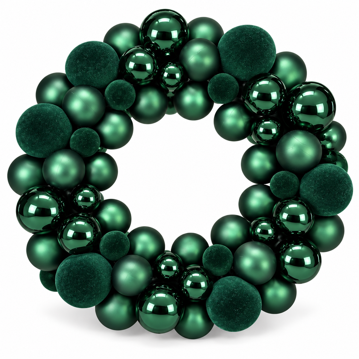 Ghirlanda natalizia da appendere – Modello con fiocchi in velluto o palline decorative