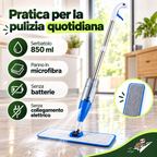 Spray Mop 3 in 1 Lavapavimenti con Serbatoio 850 ml e Panno in Microfibra – Scopa con Spruzzo