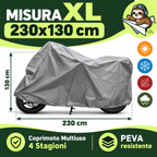 Telo Coprimoto Impermeabile 4 Stagioni – Copertura Protettiva per Moto e Scooter – Taglie L e XL