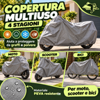 Telo Coprimoto Impermeabile 4 Stagioni – Copertura Protettiva per Moto e Scooter – Taglie L e XL
