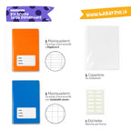 Kit Scuola 1ª/2ª Elementare – 10 Maxiquaderni A4 100g + Copertine + Etichette