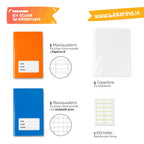 Kit Scuola 3ª Elementare – 10 Maxiquaderni A4 100g + Copertine + Etichette