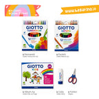 Kit Colori Scuola Giotto – Pennarelli, Pastelli e Album Disegno