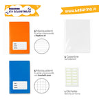 Kit Scuole Medie – 10 Maxiquaderni A4 100g + Copertine + Etichette