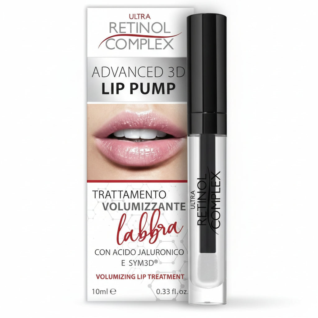 Siero Labbra Volumizzante Retinol Complex 3D – Effetto Rimpolpante con Acido Ialuronico (10 ml)