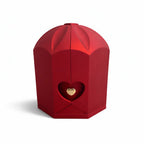 Scatola regalo San Valentino con rosa decorativa e cassetto porta gioielli